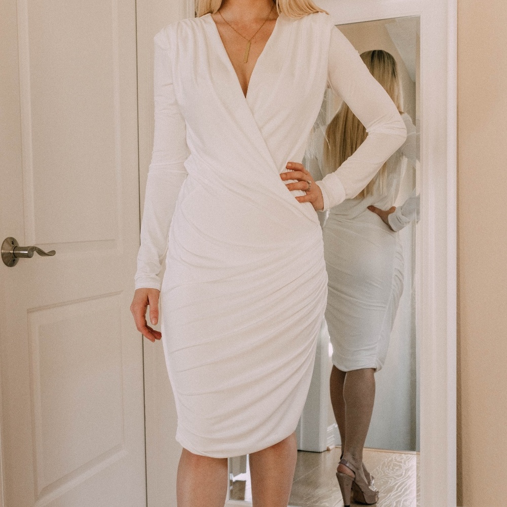 NASTY GAL ORIGINAL Bright White Power Dress